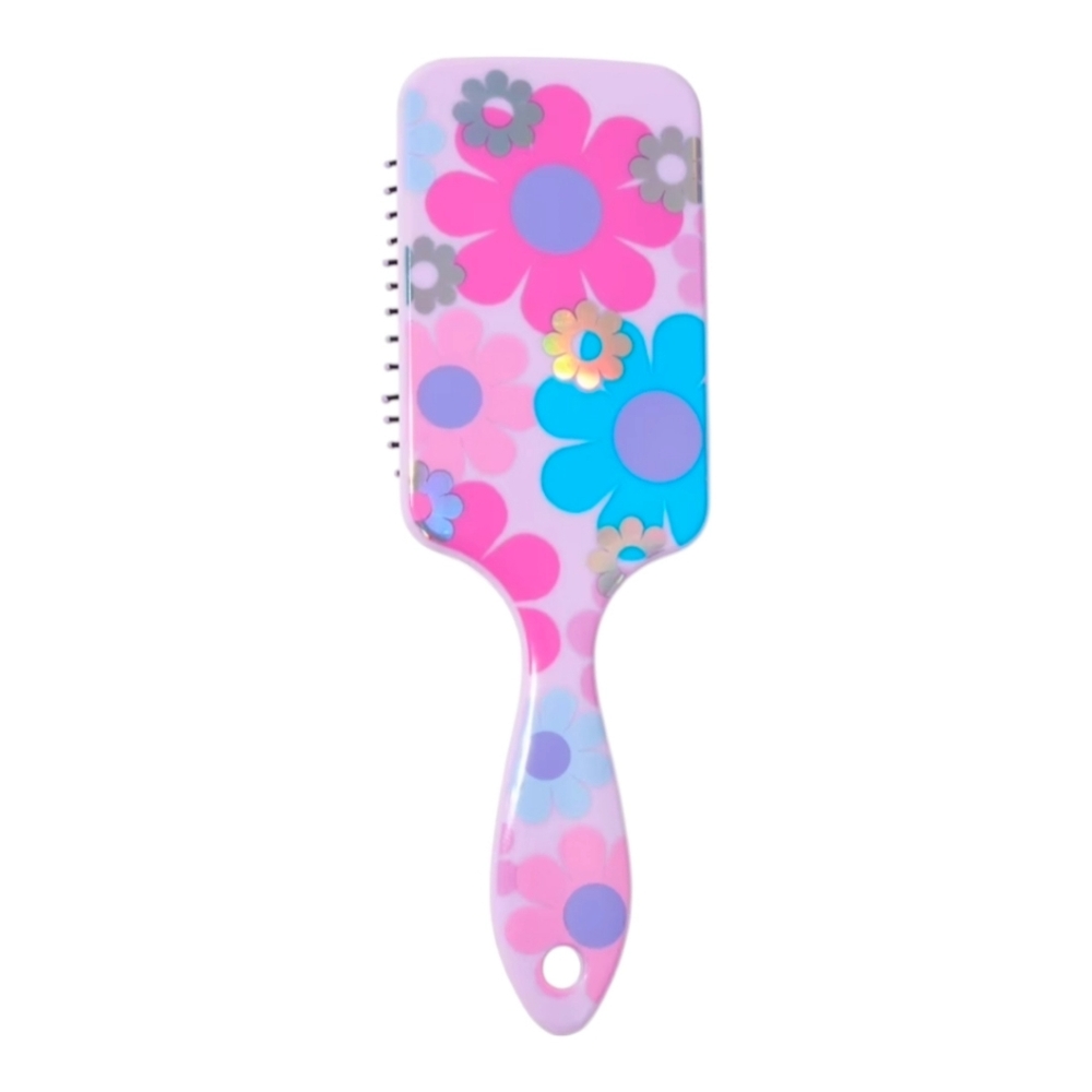 Claire's Retro Daisy Purple‎ Paddle Hair Brush new